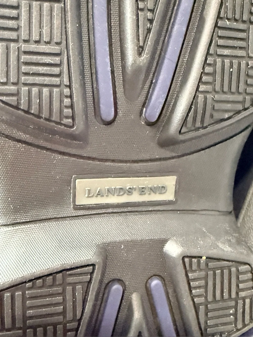 Lands’ End Women’s Winter Snow Boots Navy Gray Waterproof Size 7